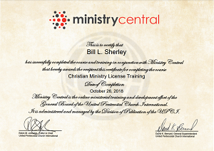 Christian Ministry License Thumb